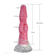 Dildo fenrir silicone rosa misure dettagliate 25 cm
