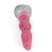 Dorso dildo fenrir silicone rosa base marmo e foro