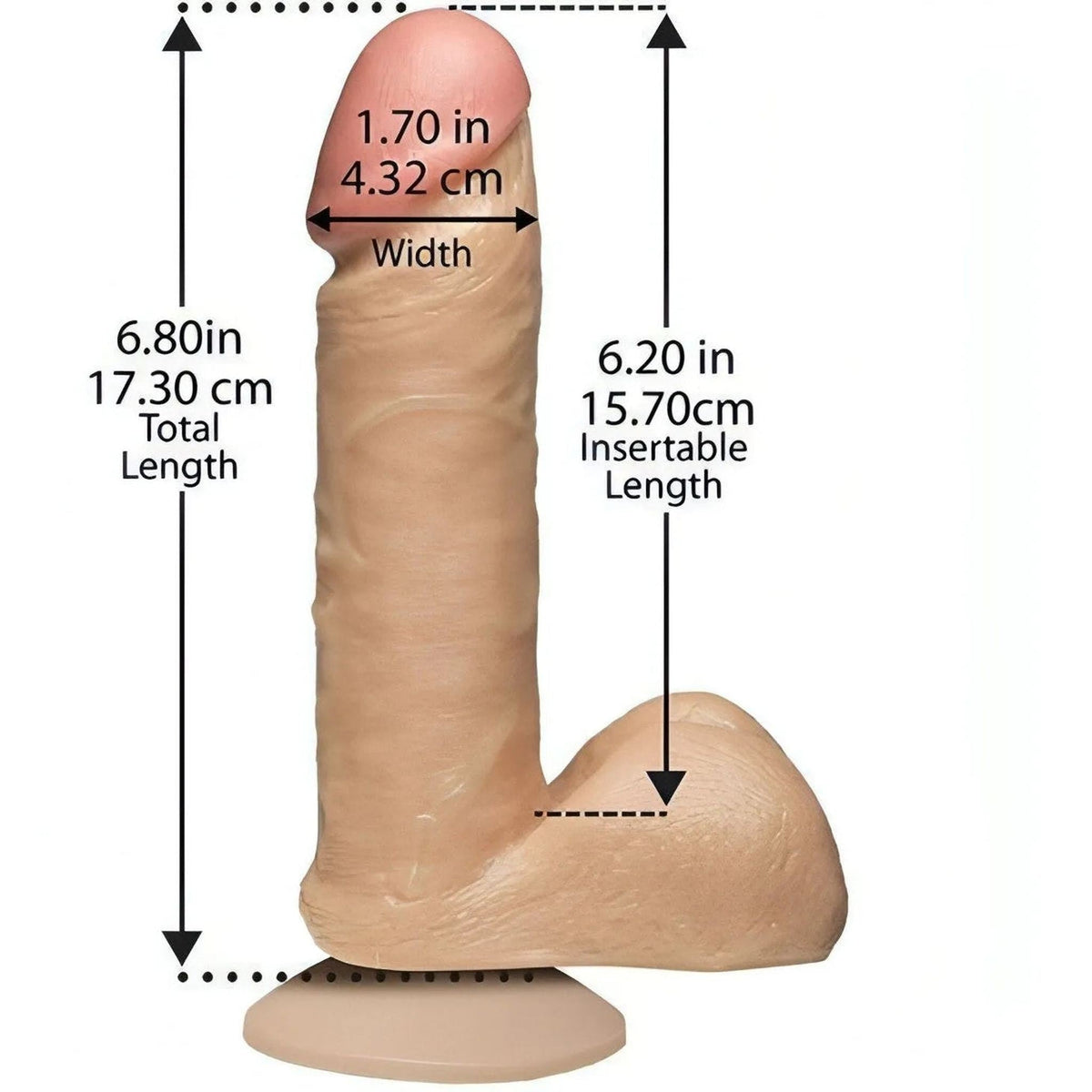 The Realistic Cock 6″ - White