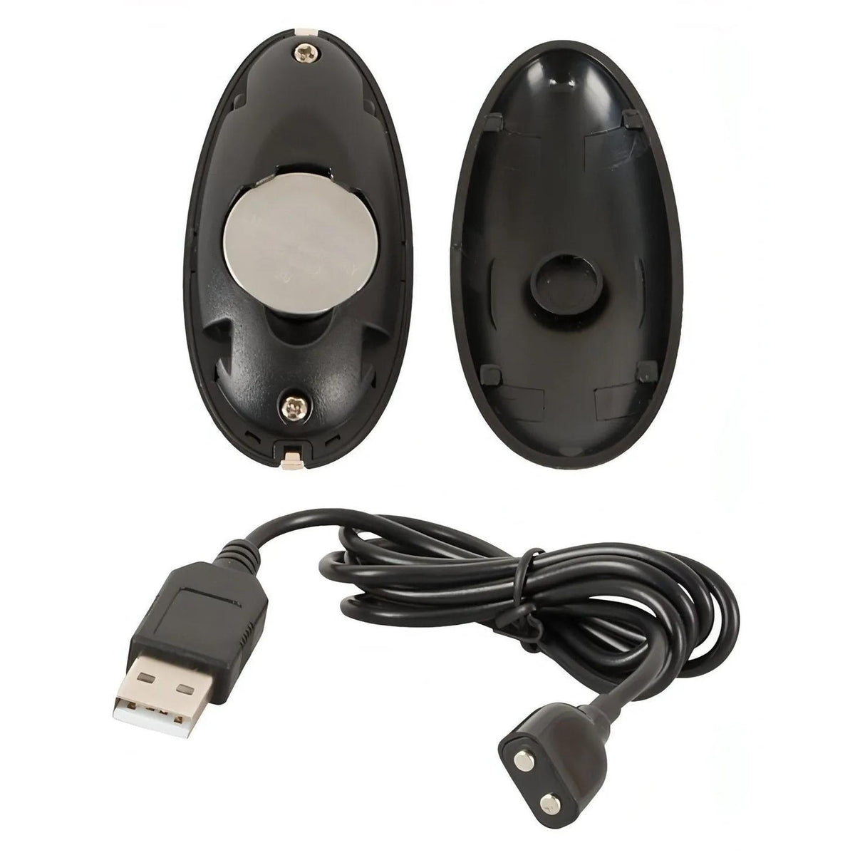 Accessori telecomando wireless per plug anale: coperchio batteria, connessione magnetica e cavo USB di ricarica