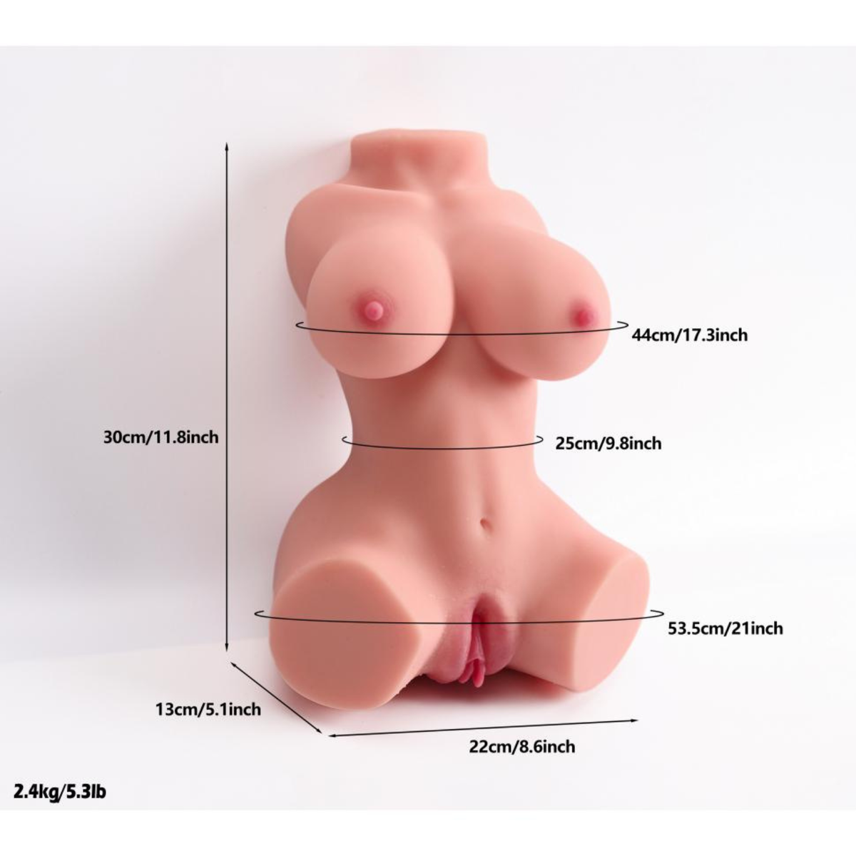 Torso Donna Realistico 2.5 Kg Con Seno Prosperoso
