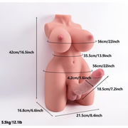 Torso Trans 5.5 KG con Pene Bendable da 18.5 cm