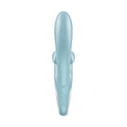 Satisfyer Touch Me vibratore a coniglio blu chiaro vista frontale