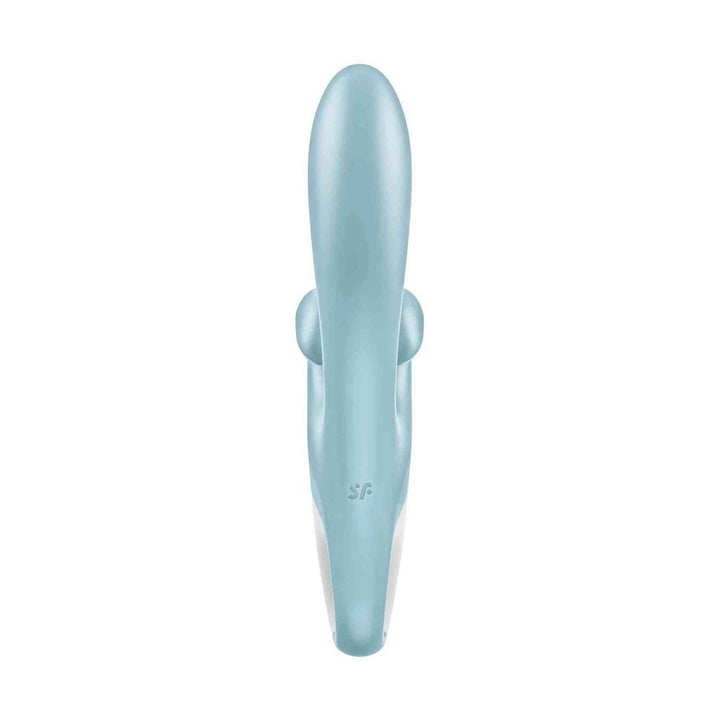 Satisfyer Touch Me vibratore a coniglio blu chiaro vista frontale
