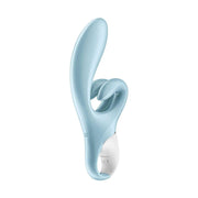 Satisfyer Touch Me vibratore a coniglio blu logo SF dettaglio base