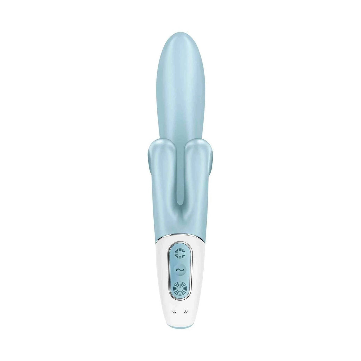 Vibratore Satisfyer Touch Me blu vista frontale pulsanti accensione
