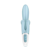 Vibratore Satisfyer Touch Me blu vista frontale pulsanti accensione