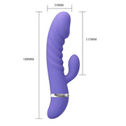 Tracy Vibratore Rabbit in Silicone Super Soft con 7 modalità di vibrazione - Lilla
