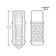 Disegno tecnico TrueGrip Gen 2 con pattern a Y e cerchi per presa