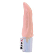 Vibratore Turbo Tongua rosa chiaro con texture realistica e controlli velocità