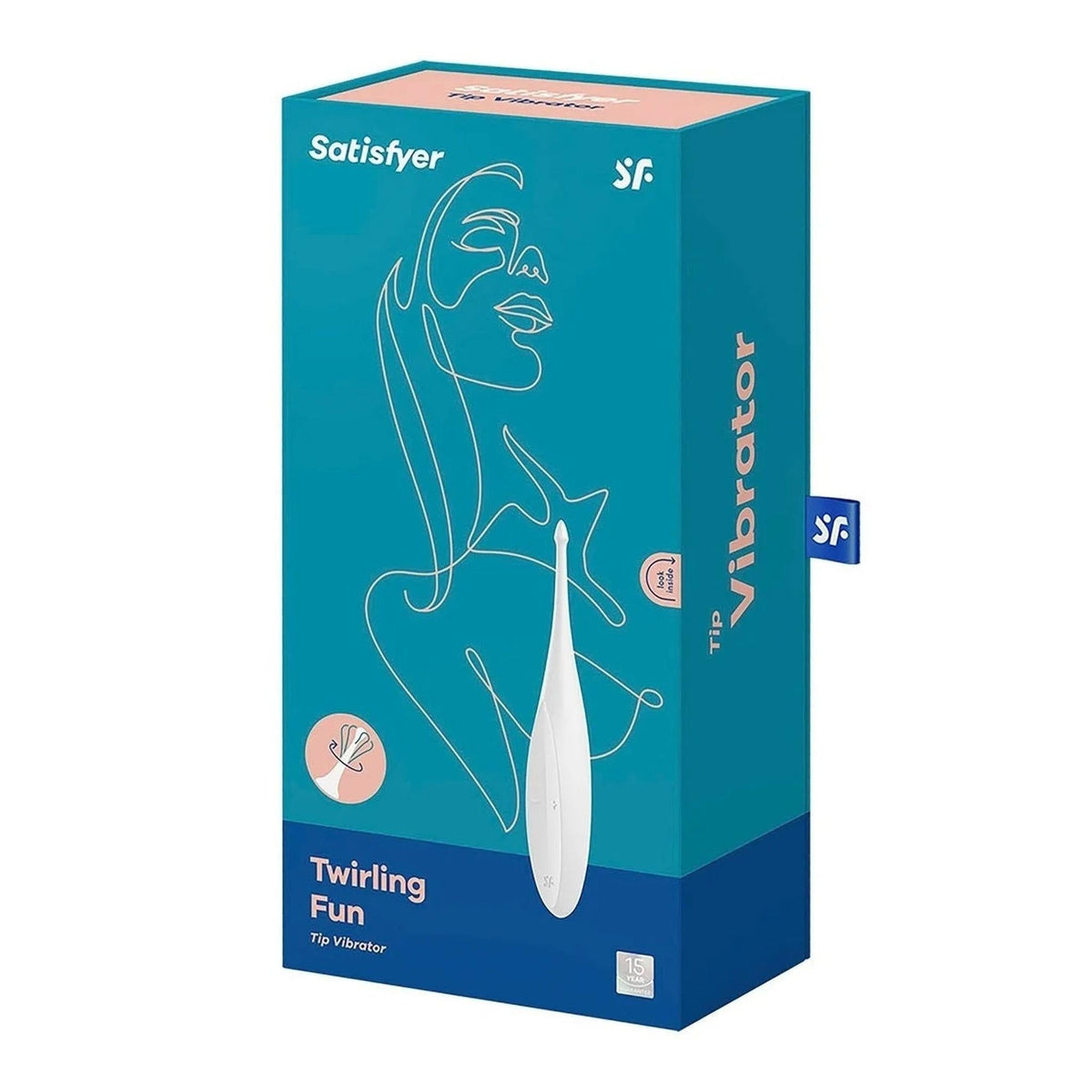 Confezione vibratore Satisfyer Twirling Fun Tip Vibrator turchese
