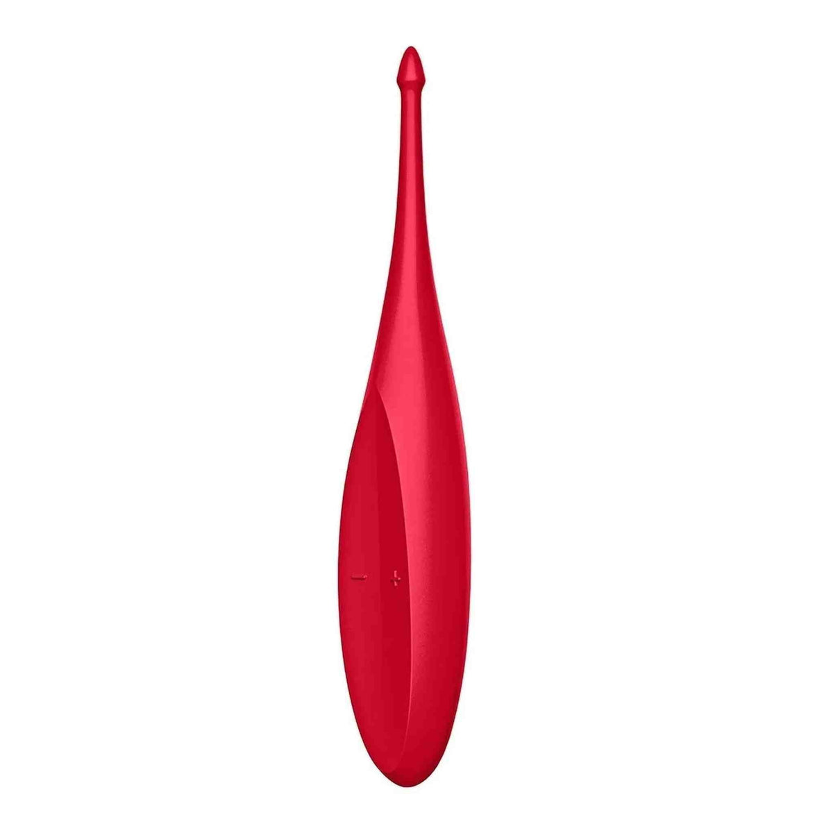 Vibratore Satisfyer Twirling Fun rosso lucido con simboli controllo incisi