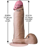 UR3 The realistic Cock 6″ - Rosa Carne