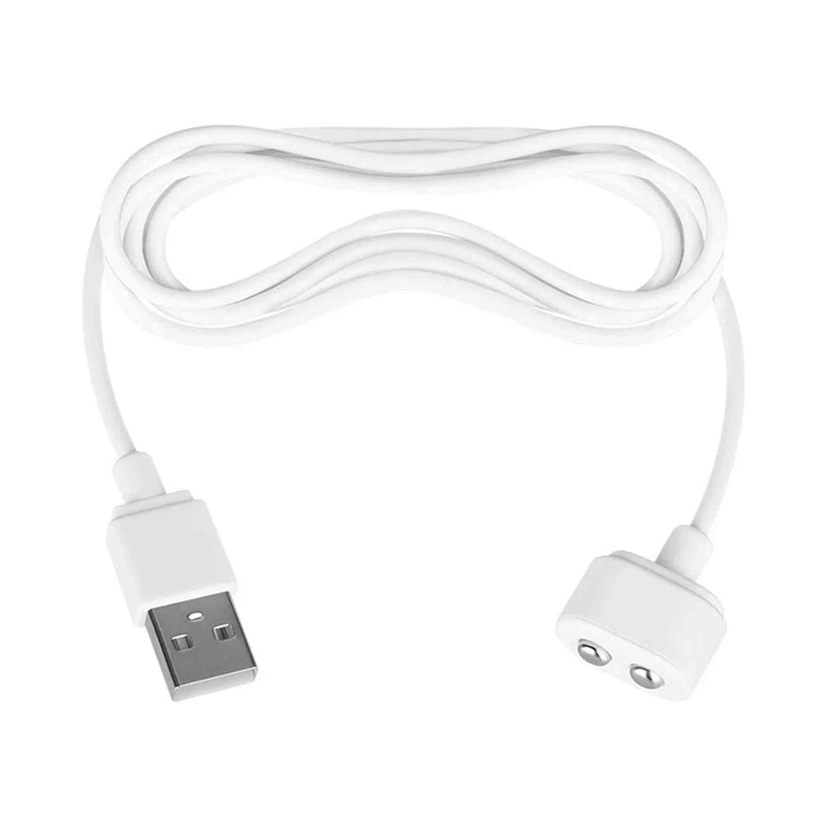 Cavo di ricarica USB bianco Satisfyer flessibile vista angolata