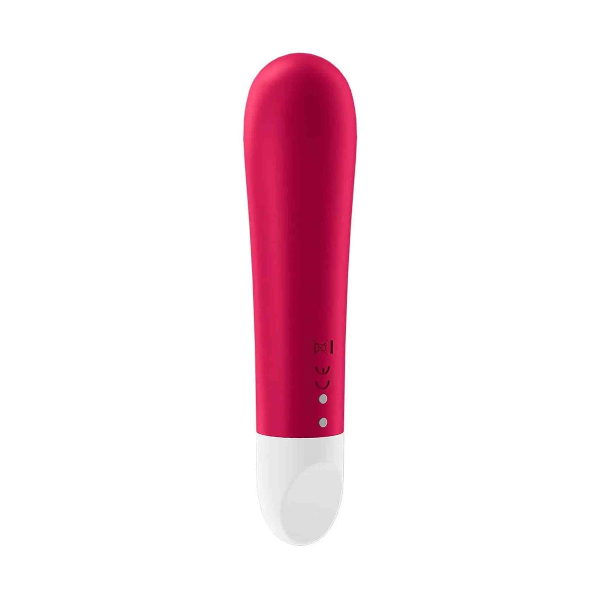 Retro vibratore Satisfyer Ultra Power Bullet 1 con simboli CE e fori di ricarica
