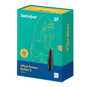 Confezione vibratore Satisfyer Ultra Power Bullet 5 nero con garanzia 15 anni e grafica onda sonora