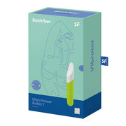 Scatola prodotto vibratore Satisfyer Ultra Power Bullet 7 verde acqua e blu scuro