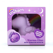Confezione vibratore clitorideo Unihorn Karma Lilac unicorno con finestra trasparente