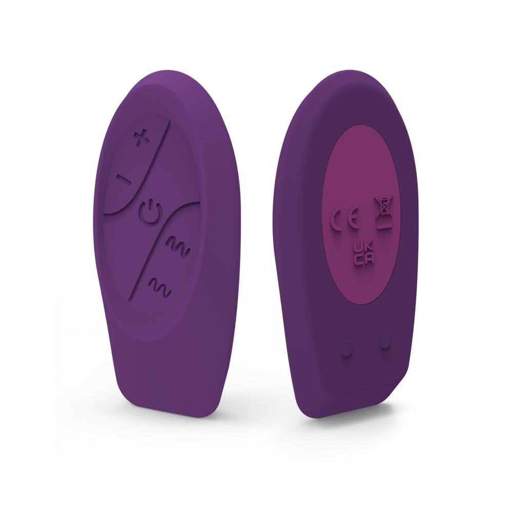 Telecomando wireless Venere viola con pulsanti incisi per velocità e modalità vibrazione