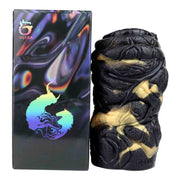 Vibratore GEEBA nero oro con scatola iridescente e logo animale arcobaleno