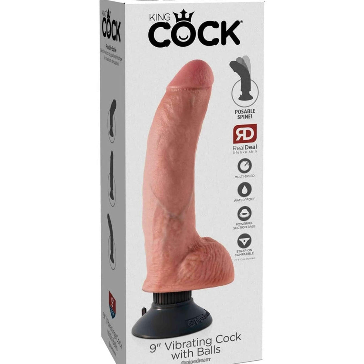 Vibratore 23 cm Super Realistico Con Testicoli e Ventosa