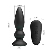 Misure vibratore anale nero: 125mm lunghezza con telecomando