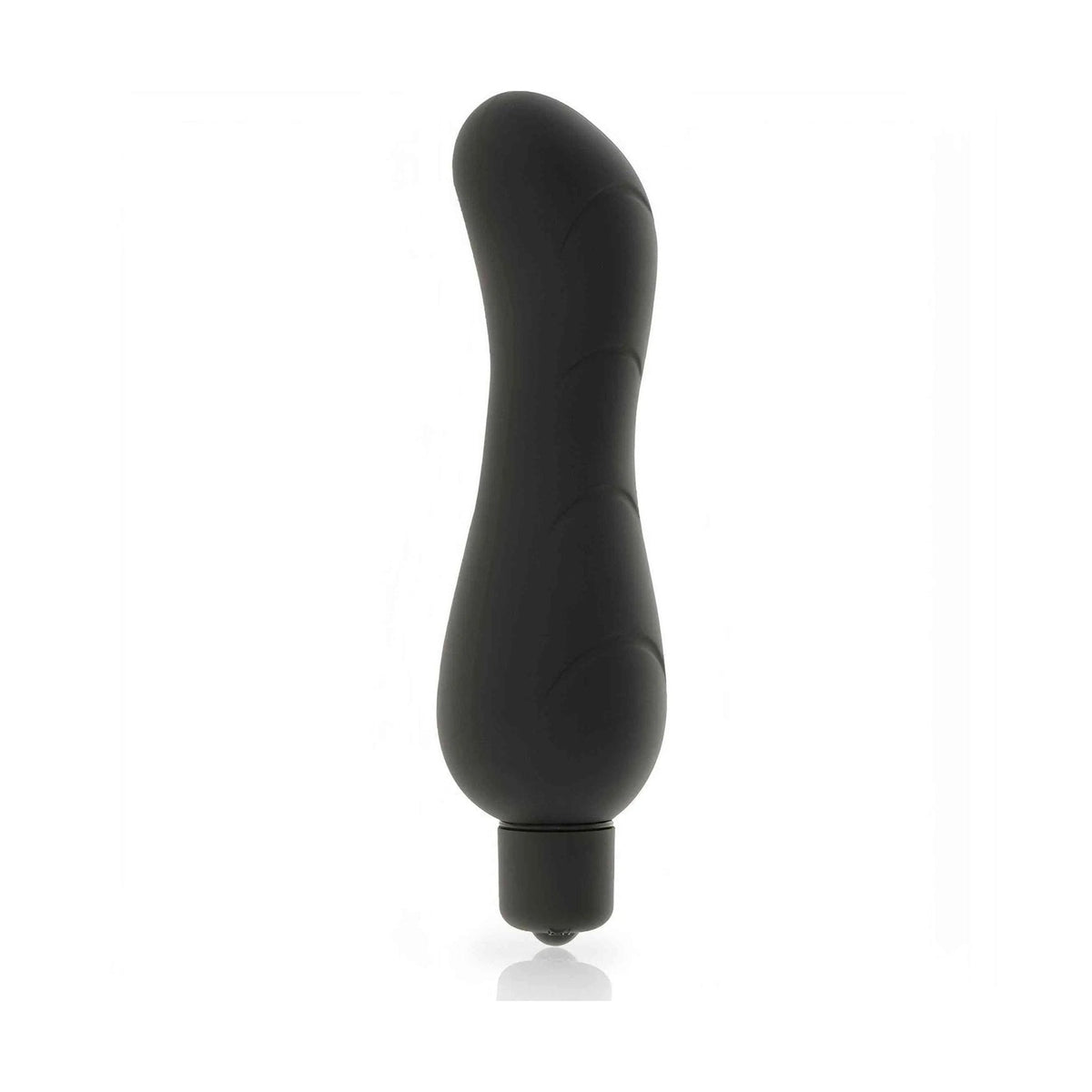 Vibratore stimolazione punto G nero opaco in silicone con design ergonomico