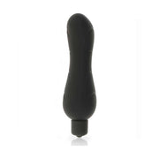 Vibratore nero allungato in silicone medicale per stimolazione intima precisa