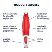 Vibratore Design Ultra Potente con petali del piacere svolazzanti