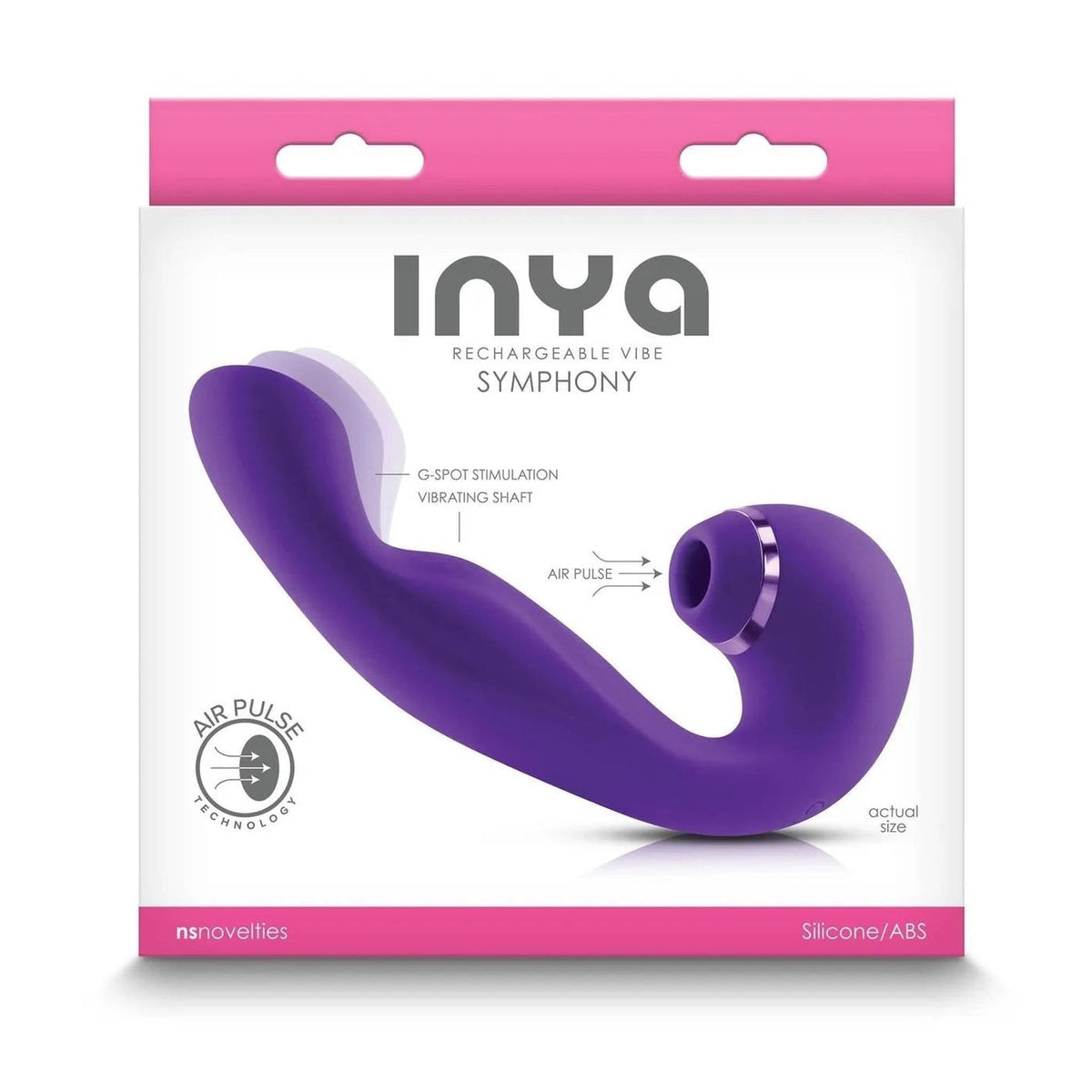 Vibratore ricarica SYMPHONY viola con tecnologia aria pulsata per stimolazione G-spot