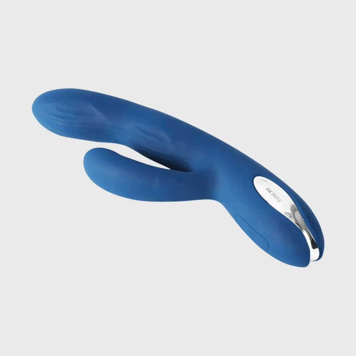 Angolo diagonale vibratore rabbit Aylin blu scuro con stimolatore esterno a forma di orecchio