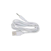 Cavo di ricarica USB bianco con connettore a spina da 3,5 mm per dispositivo sessuale