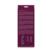 Retro confezione vibratore rabbit SECRETS con specifiche impermeabile IPX7 e 14 modalità