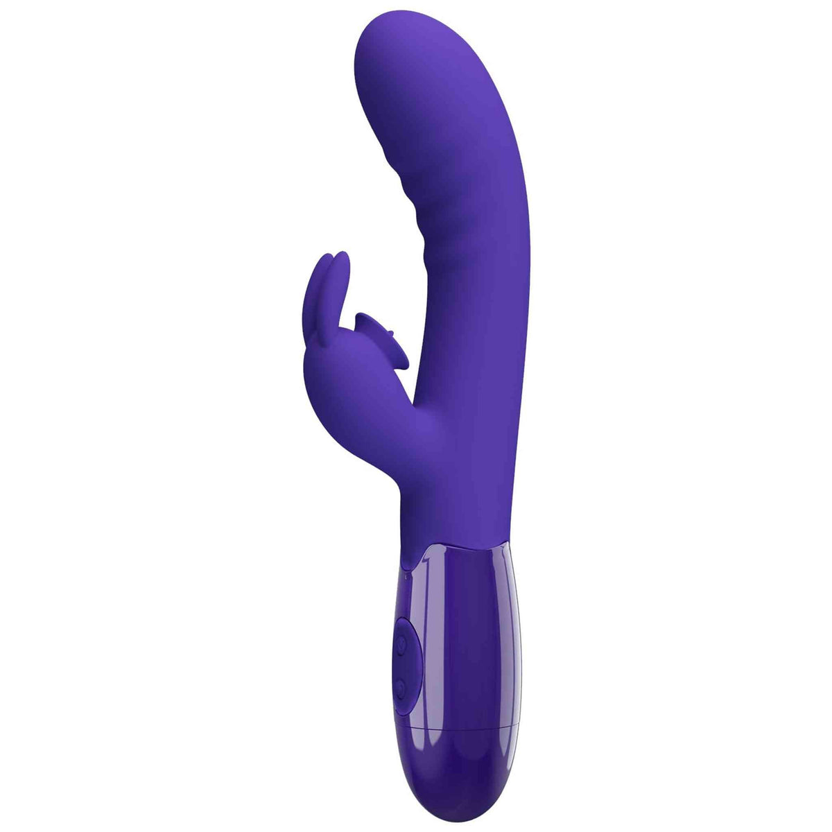 Vibratore rabbit viola in silicone medico con funzione licking e design ergonomico
