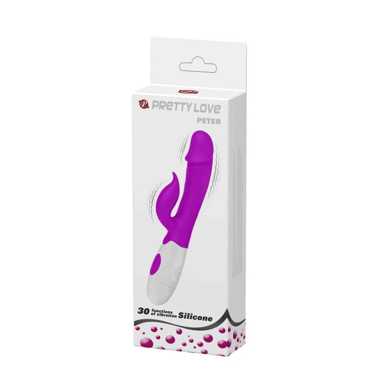 Confezione rettangolare vibratore rabbit Pretty Love Peter da 30 funzioni
