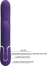 Vibratore Rabbit e Succhiaclitoride con Pulsazione
