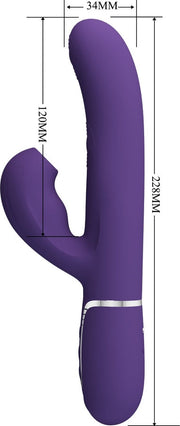 Vibratore Rabbit e Succhiaclitoride con Pulsazione