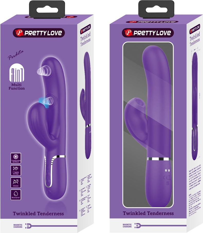Vibratore Rabbit e Succhiaclitoride con Pulsazione