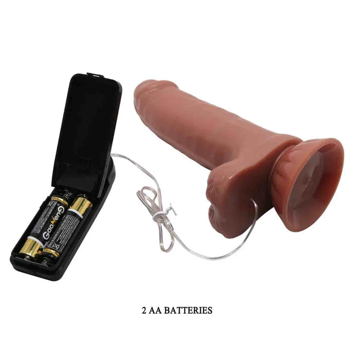 Vibratore realistico con telecomando aperto batterie AA GoEstasy