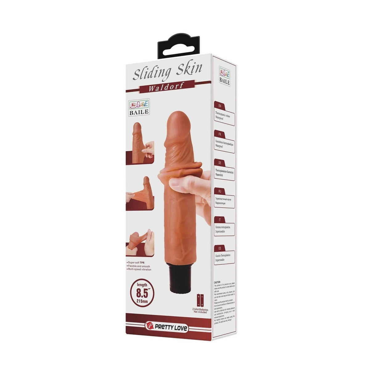Vibratore Realistico Scappellabile 21.5 cm Multivelocità