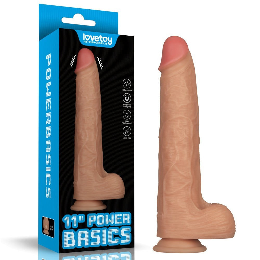 Vibratore Realistico con Pene e Testicoli 11″