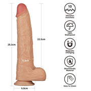 Vibratore Realistico con Pene e Testicoli 11″