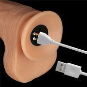 Vibratore Realistico con Pene e Testicoli 11″