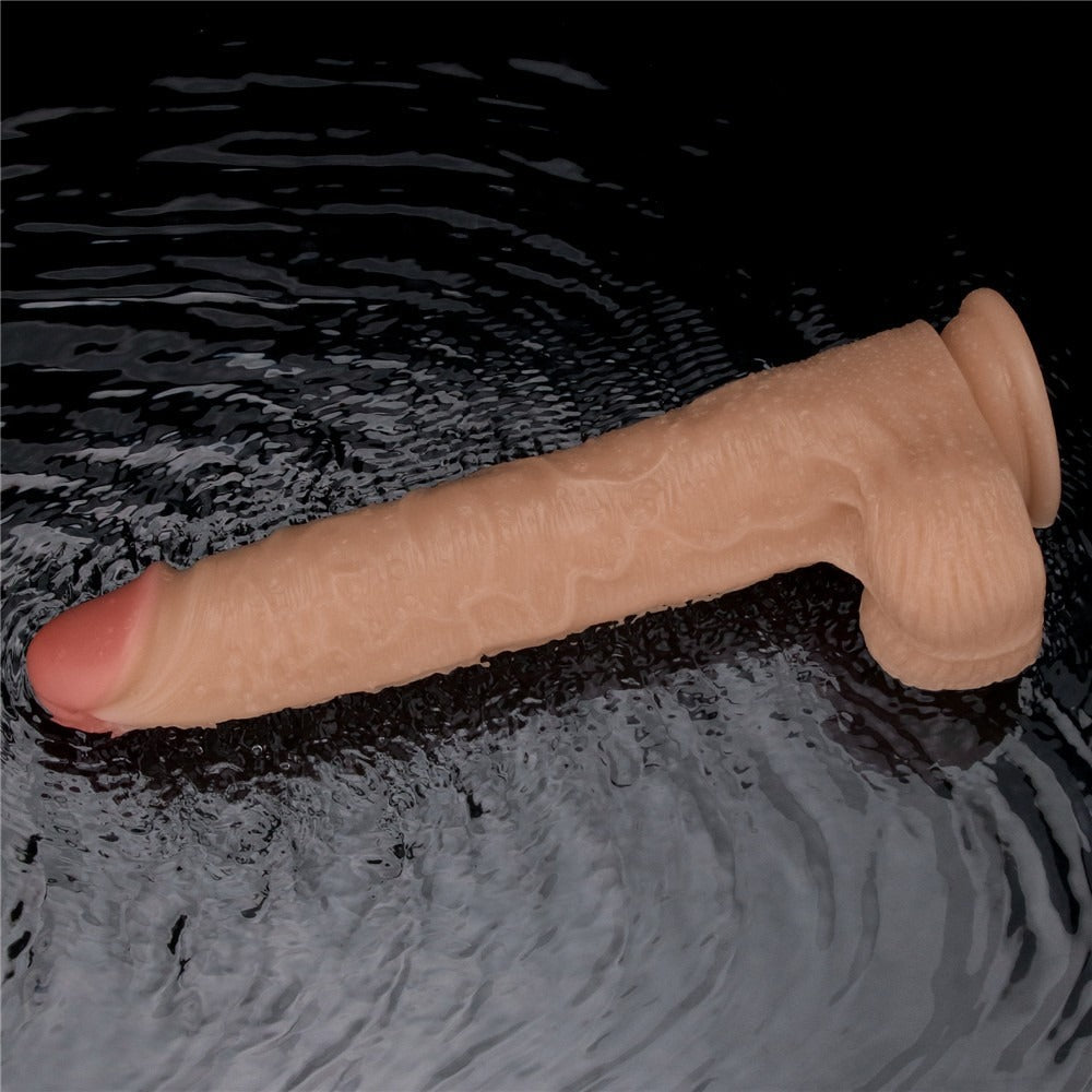 Vibratore Realistico con Pene e Testicoli 11″