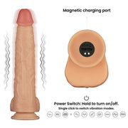 Vibratore Realistico con Pene e Testicoli 11″