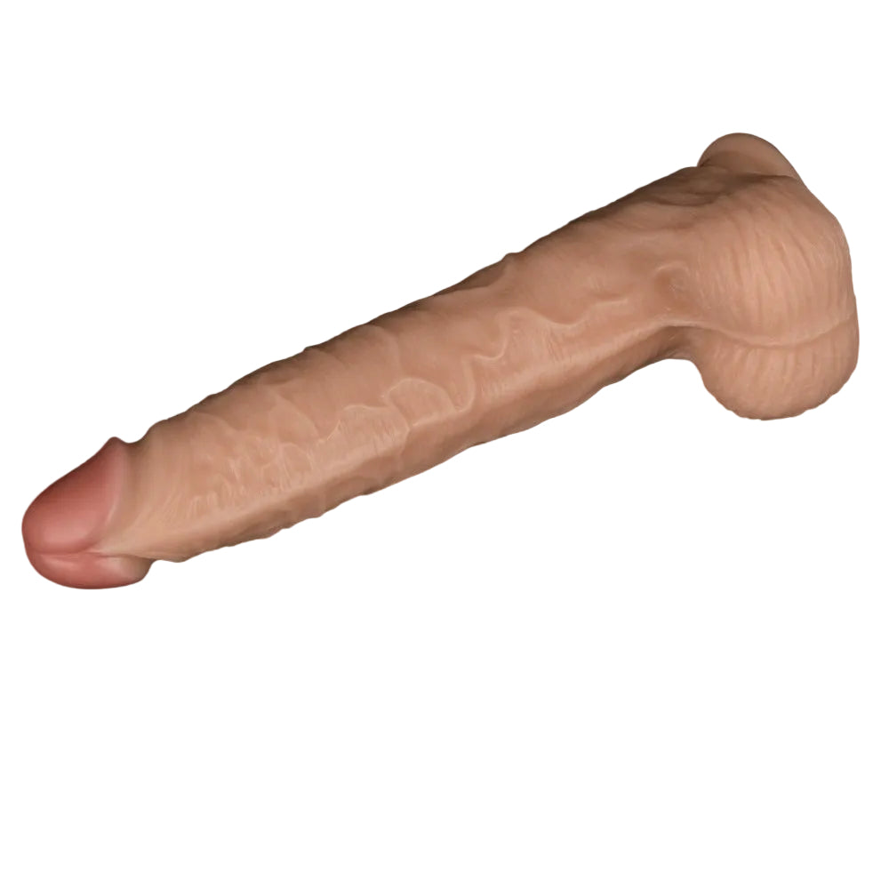 Vibratore Realistico con Pene e Testicoli 11″