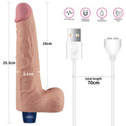 Vibratore Realistico con Testicoli 25.3 cm