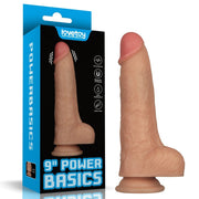 Vibratore Realistico con Testicoli e Ventosa 9″