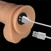 Vibratore Realistico con Testicoli e Ventosa 9″