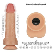 Vibratore Realistico con Testicoli e Ventosa 9″
